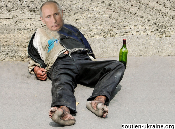 Putin Clochard alcoolo